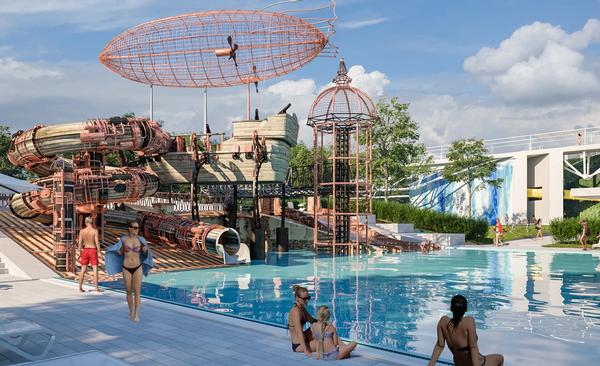 Creating an active connection with nature was a high priority during the project, with its influence resonating throughout the entire waterpark development 
