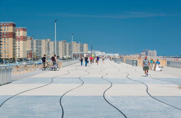 After the destruction of Hurricane Sandy, the Rockaway Boardwalk was rebuilt and designed to be a space that brings the community together
