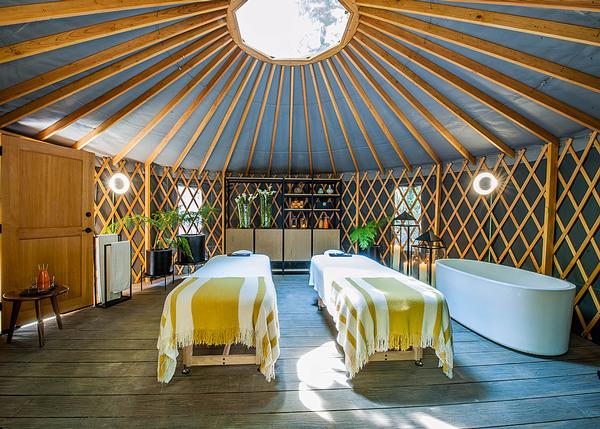 A private yurt is used for signature services