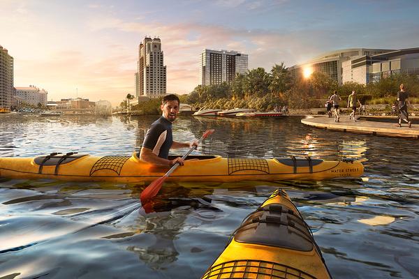 Water Street Tampa aims to reconnect Tampa with its waterfront, which is seeing an ongoing transformation