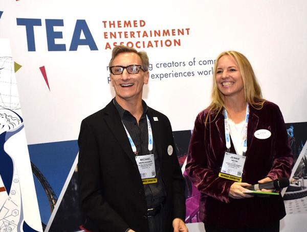 Michael Mercadante and Jennie Nevine at the Thea Award announcements 