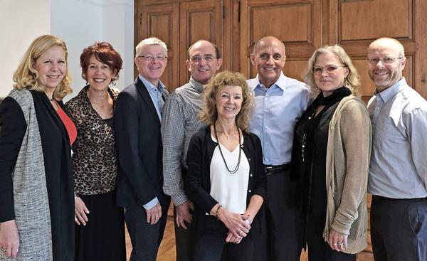 WTA board members and presenters including founding members Anne Dimon (centre), Andrew Gibson and Thomas Klein (third and fourth right)
