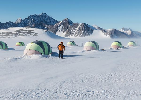 The Union Glacier Camp is just 1,000km from the South Pole and can accommodate up to 70 guests in its double-walled tents