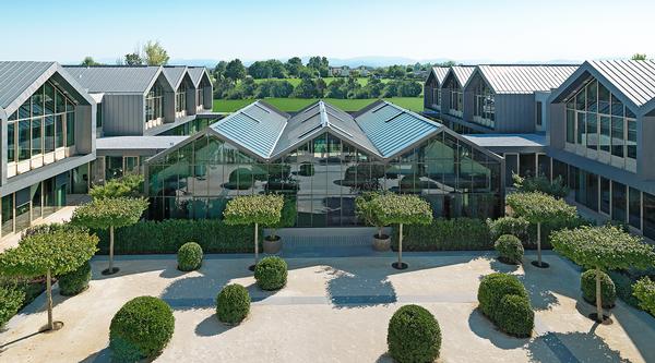 The headquarters of Davines Group is a carbon-neutral, sustainable building
