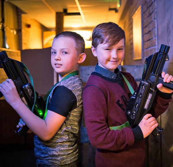 Some disused changing rooms have been converted to laser tag