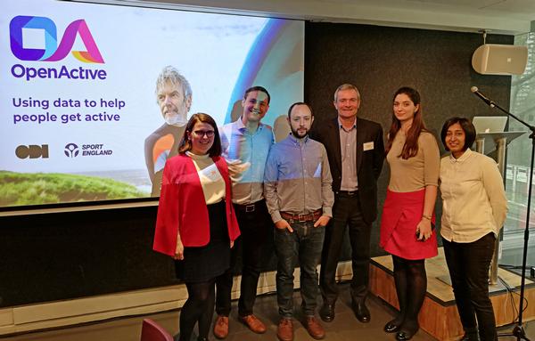 Sean Maguire with the team from OpenActive and Sport England during the OpenActive Booking Finalisation Workshop.