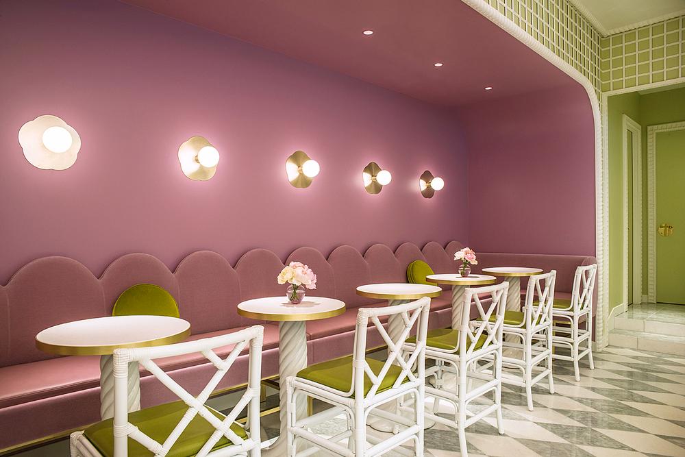 Mahdavi designed pastel interiors for the recently opened Laduree store and cafe in Tokyo / Photo: © Gorta Yuuki
