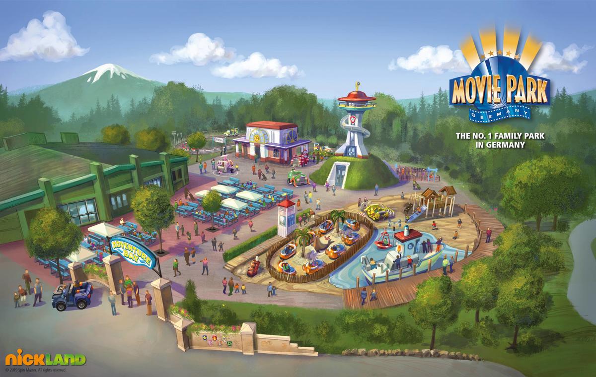 Movie Park Germany's illustration of the new 'Adventure Bay' PAW Patrol attraction, due to open spring 2019. Movie Park Germany's illustration of the new 'Adventure Bay' PAW Patrol attraction, due to open spring 2019.