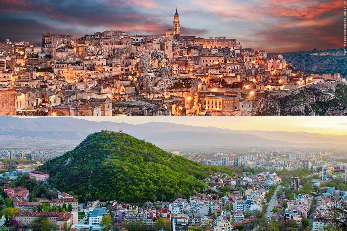 Matera (top) in Italy and Plovdiv in Bulgaria are Europe's 2019 Capitals of Culture / EU Commission Matera (top) in Italy and Plovdiv in Bulgaria are Europe's 2019 Capitals of Culture / EU Commission
