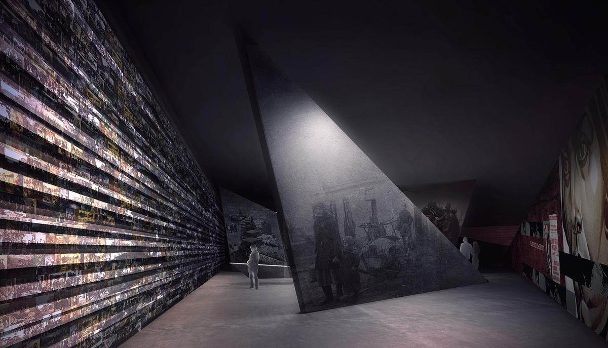 EXhibits deal with the causes of the Holodomor famine and Ukraine's 'rebirth' / Nizio Design International