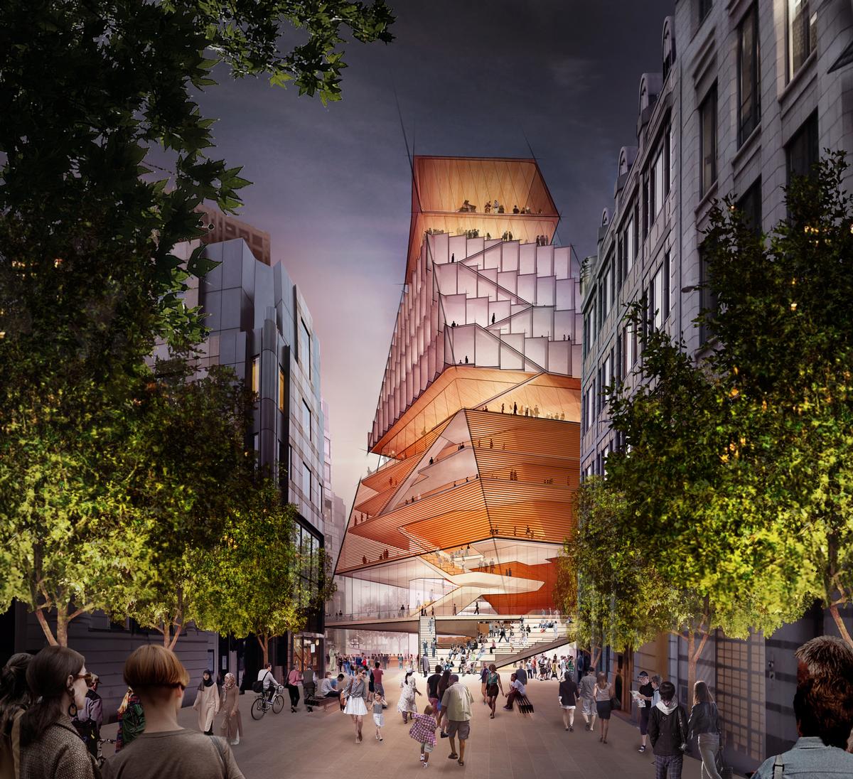 The Centre for Music will serve as a focal point of the London Culture Mile. / Courtesy of Diller Scofdio + Renfro