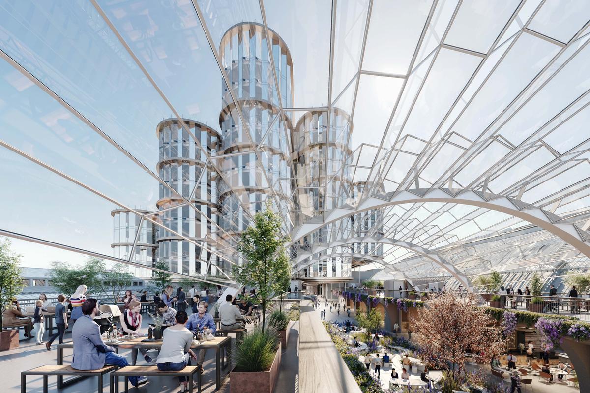 The rehaul will create a number of cinemas, restaurants, hotels, and office units. / Courtesy of Heatherwick Studio and SPPARC