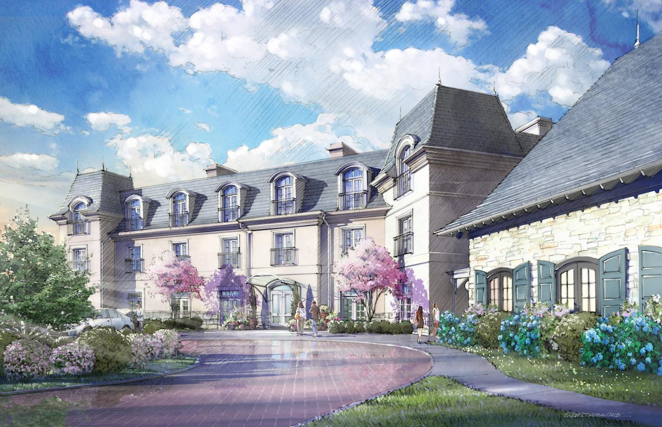 Based on the Mirbeau philosophy of balancing life with wellness and indulgence, the Mirbeau Inn & Spa Rhinebeck will be designed by Arrowstreet Architecture and Design in a style reminiscent of an old-world chic Parisian Hotel / 