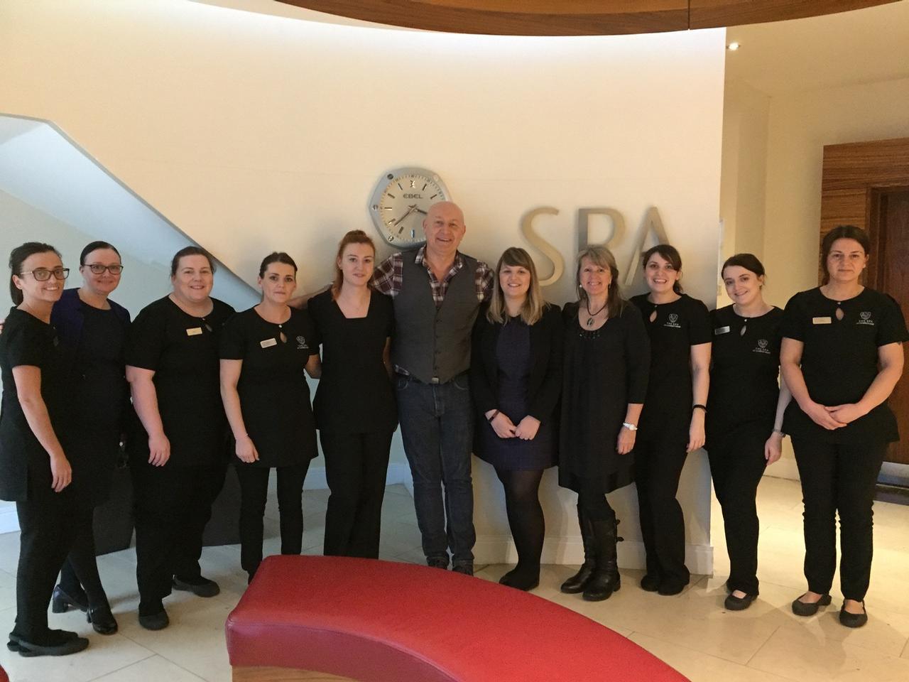 Made for Life founder Amanda Winwood (fourth from right) with the spa team at Cameron House / 