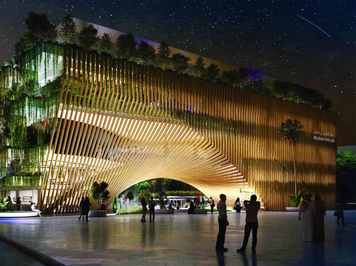 The Green Ark will feature shops, a restaurant, an agora, and a terrace. / Courtesy of Vincent Callebaut/Assar
