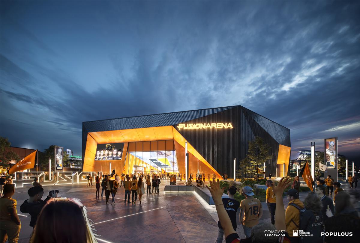 Members of the design team have said the structure would be the 'Western hemisphere’s largest ground-up, purpose-built esports venue'. / Courtesy of Populous