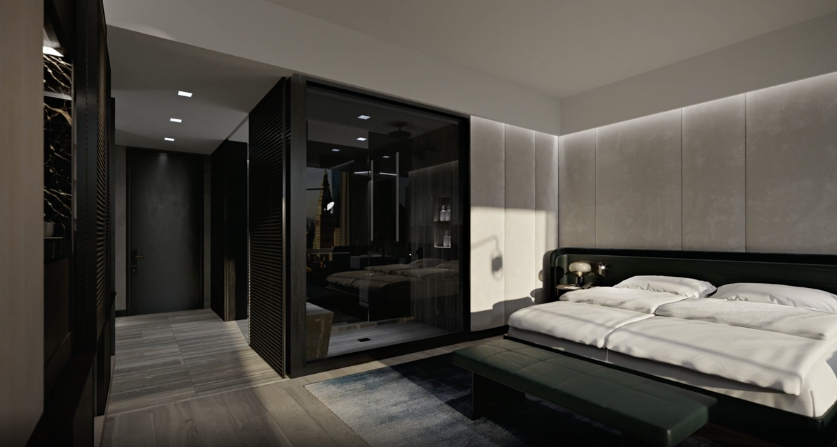 In-room wellness services will include temperature-regulating beds and sleep-enhancing toolkits. / Courtesy of Equinox