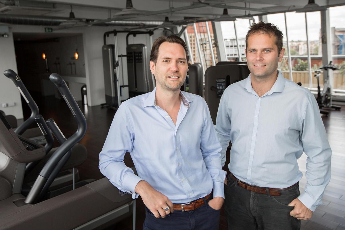 Jamie Ward (left) and Neil Harmsworth launched PayAsUGym in 2011
