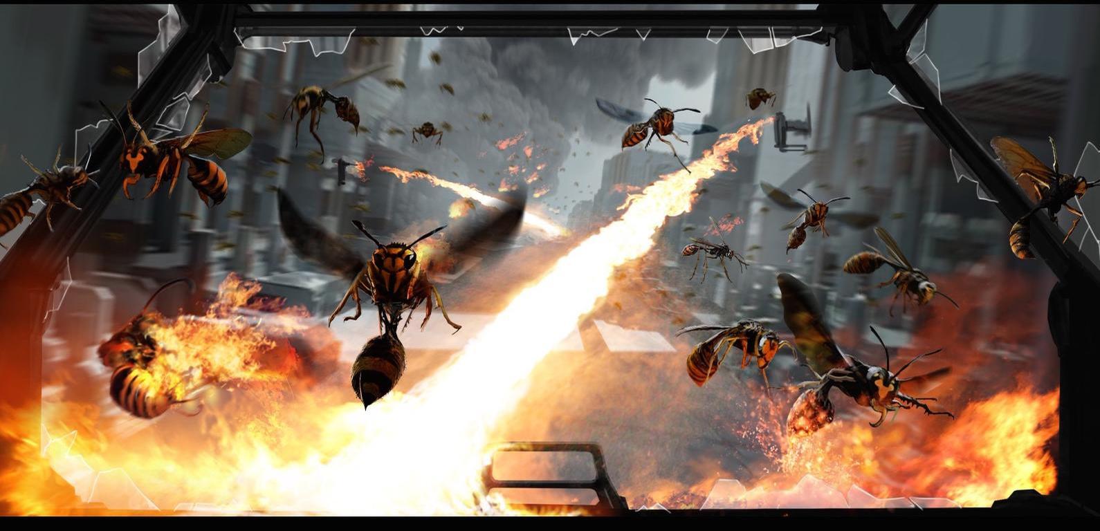 Artwork promoting the <i>Hunger Games</i> ride at Lionsgate Entertainment World Artwork promoting the <i>Hunger Games</i> ride at Lionsgate Entertainment World