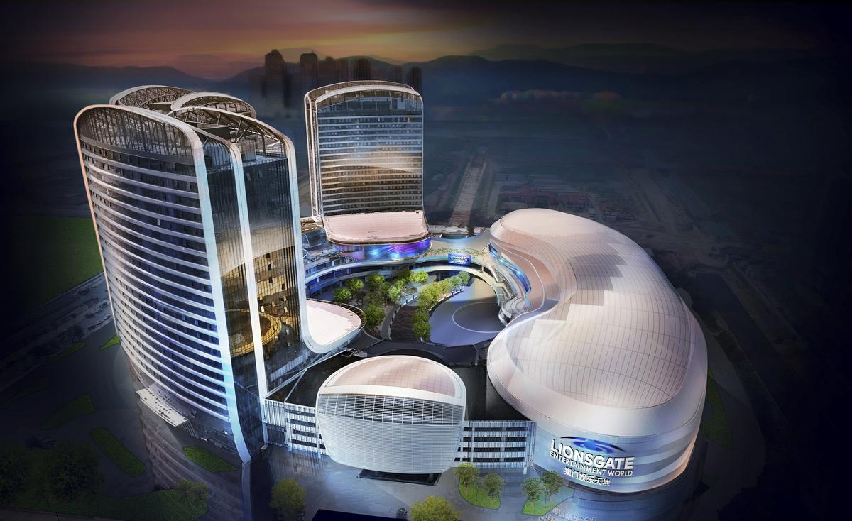 The theme park is part of a wider development called Novotown on Hengqin Island, China The theme park is part of a wider development called Novotown on Hengqin Island, China