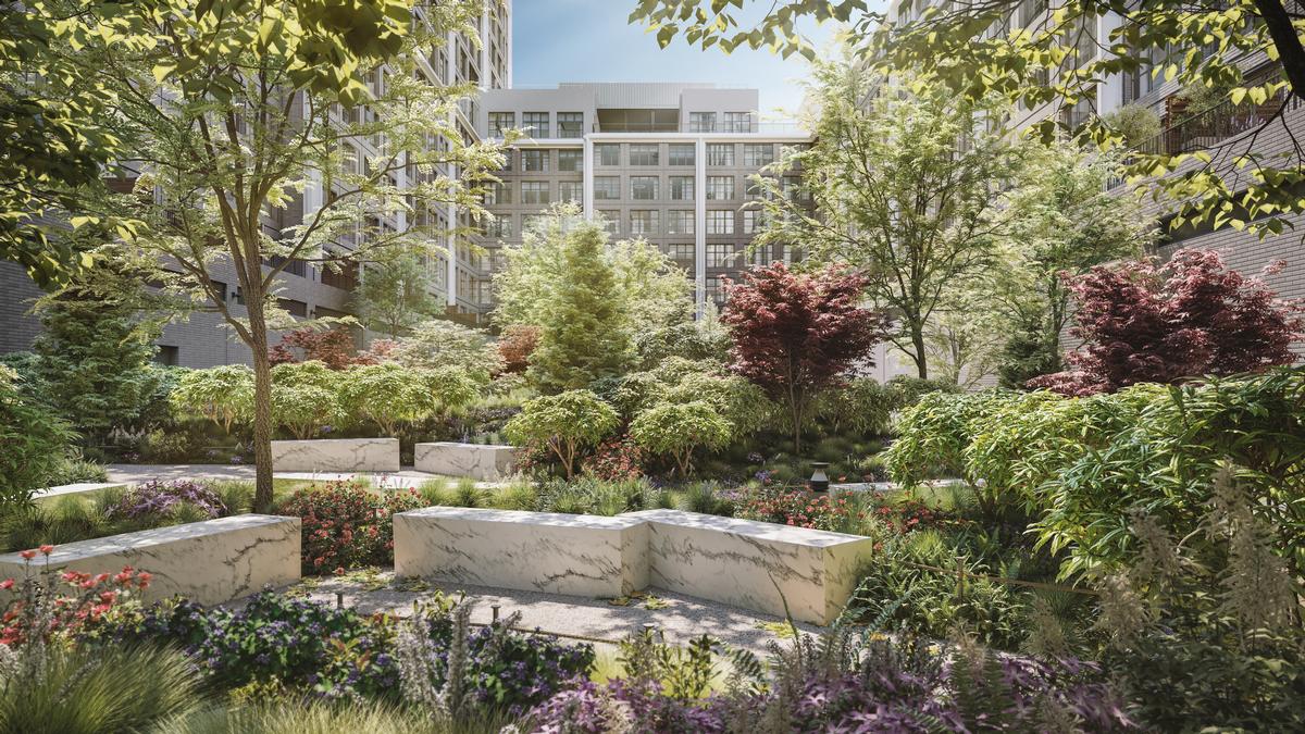 The property will also feature a private park designed by Michael Van Valkenburgh Associates / Williams New York