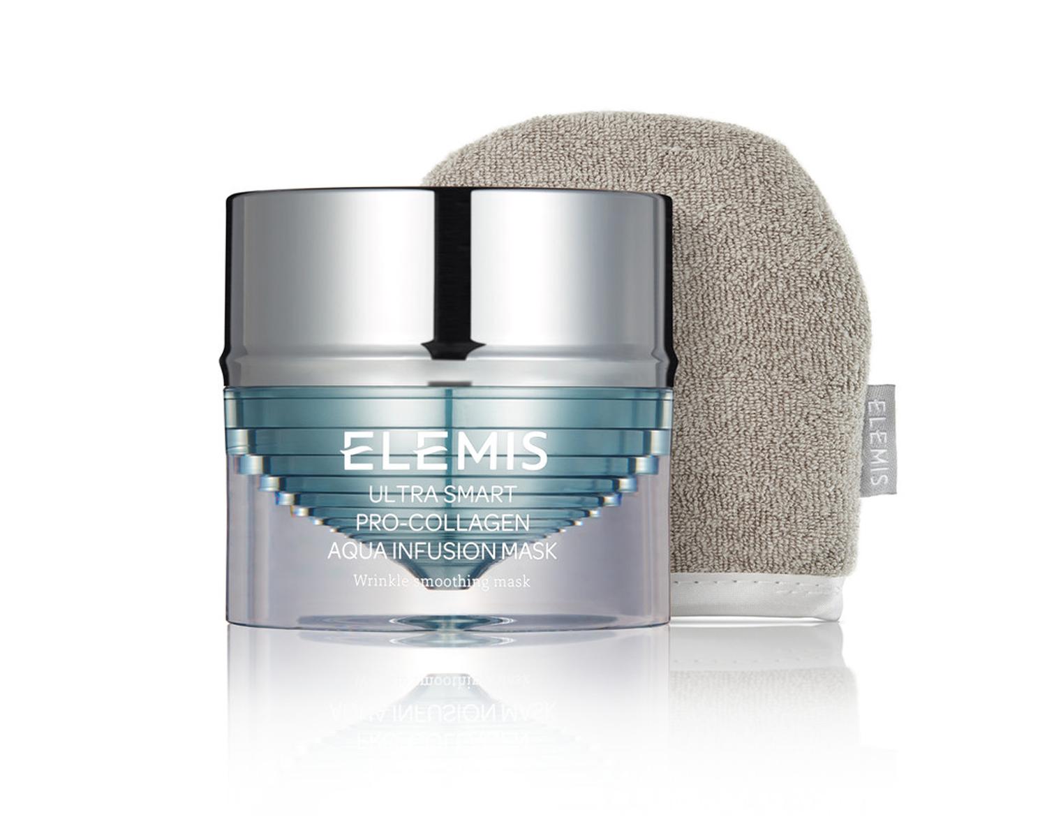 The Ultra the Ultra Smart Pro-Collagen Aqua Infusion Mask, the mask contains three unique complexes to prevent loss of moisture and intensely hydrate the skin / 