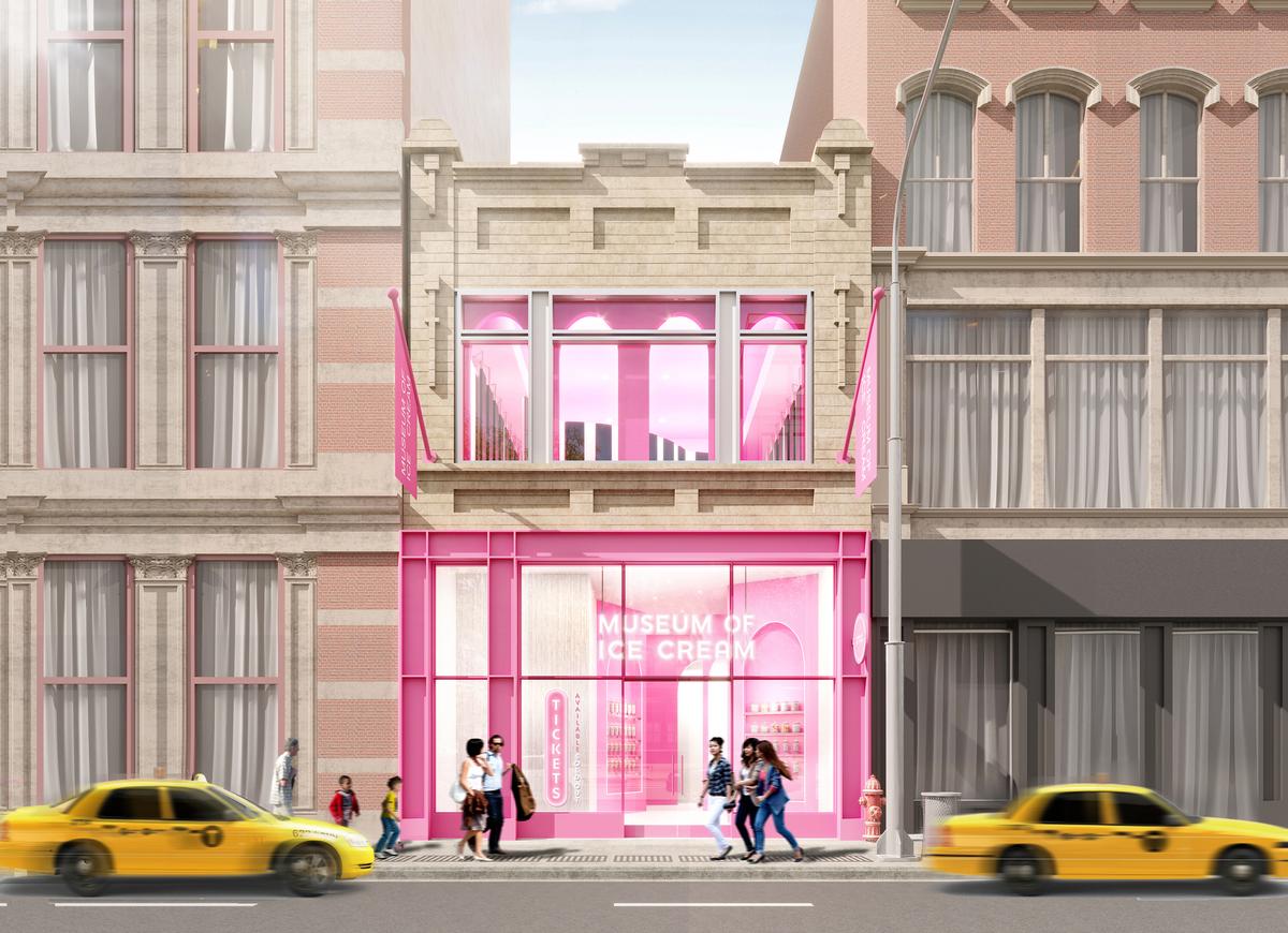 Rendering of the frontage of the soon-to-open Museum of Ice Cream New York City flagship / MOIC Rendering of the frontage of the soon-to-open Museum of Ice Cream New York City flagship / MOIC