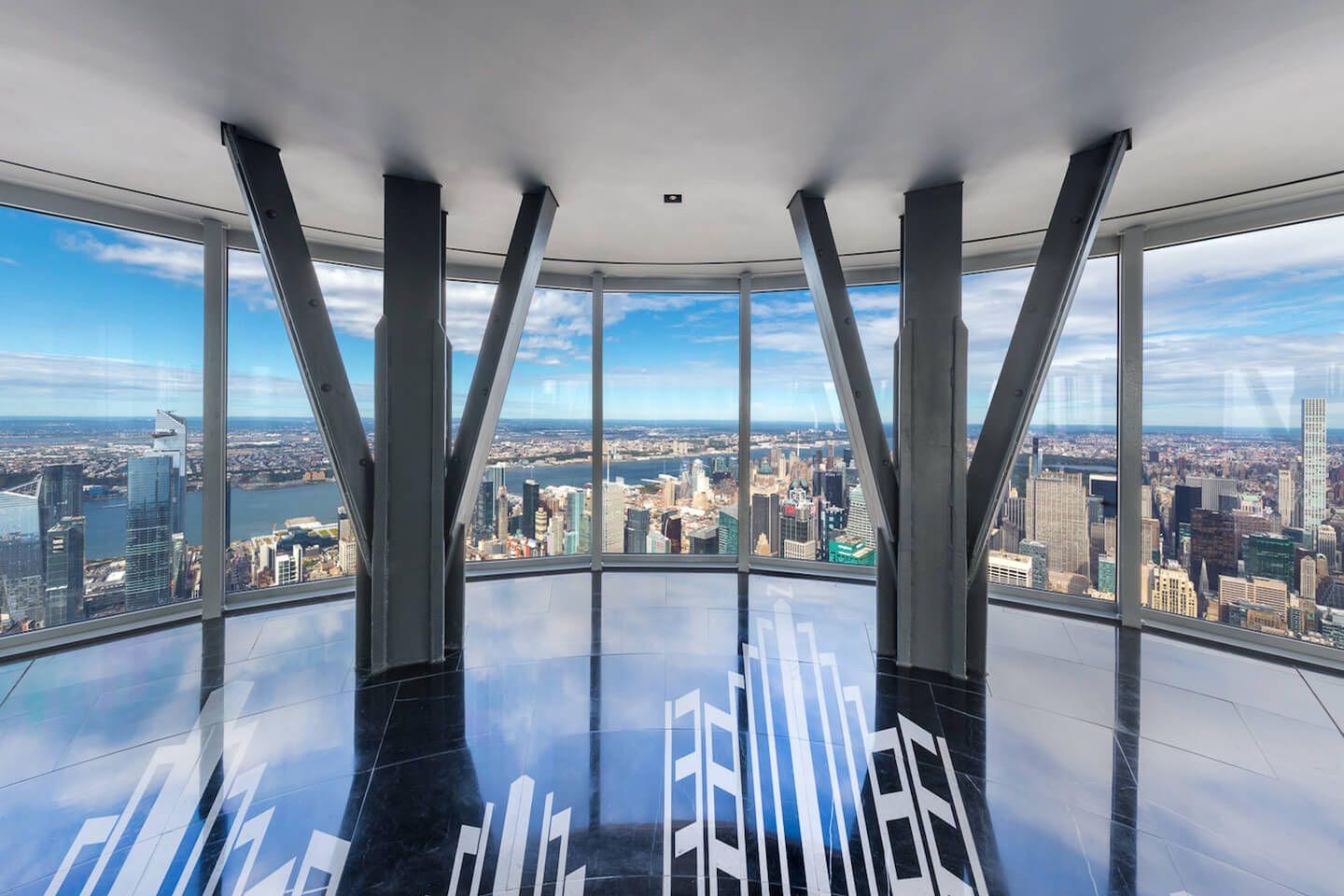The observation deck has 24 floor-to-ceiling windows each 8ft (2.4m)-tall