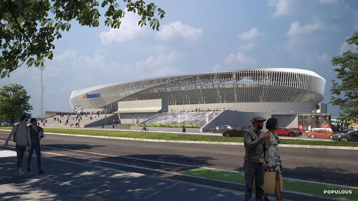 Construction of the stadium will cost $250m (€229m, £203m) / Populous
