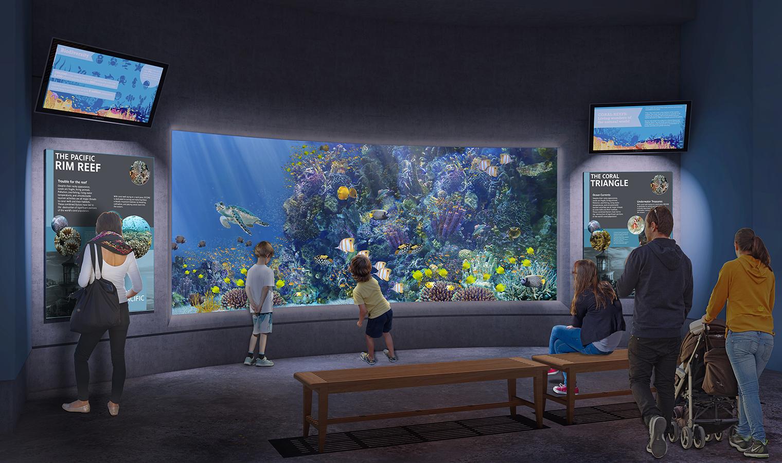 The indoor galleries will be remodelled as part of the work / Oregon Coast Aquarium