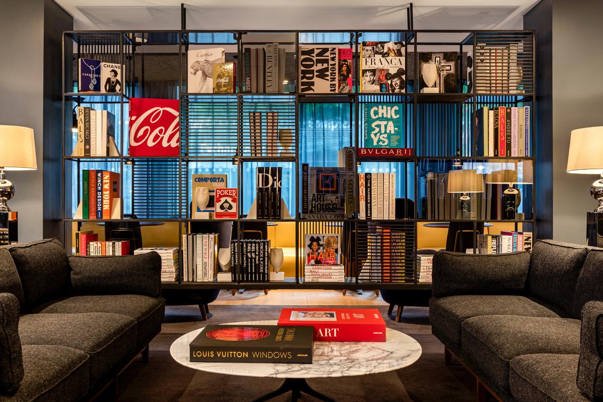 The Library has a Parisian-inspired aesthetic and is designed to be an extension of guests’ bedrooms / Radisson
