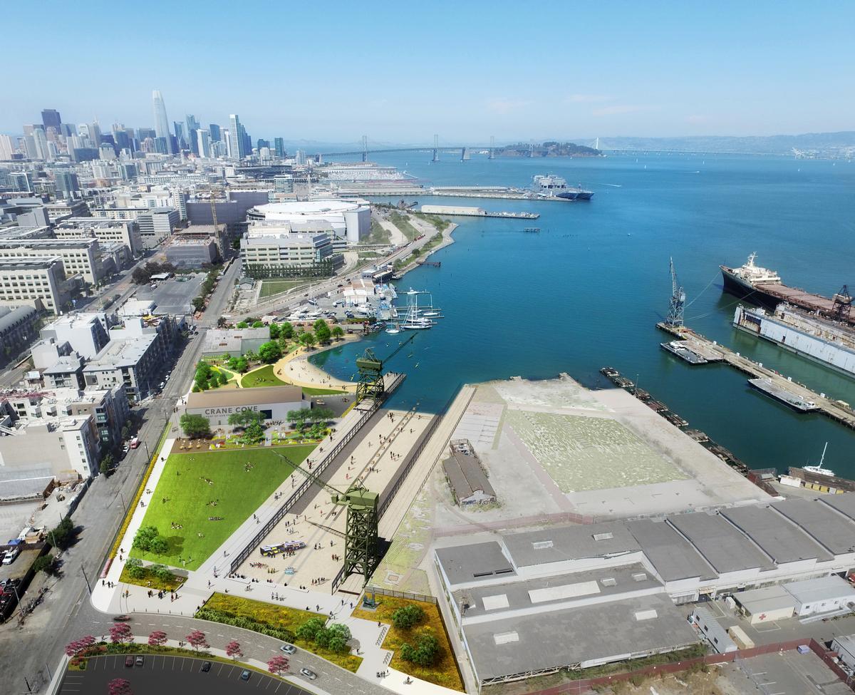 Crane Cove Park will cover an area of 9ac (4ha) / Port of San Francisco