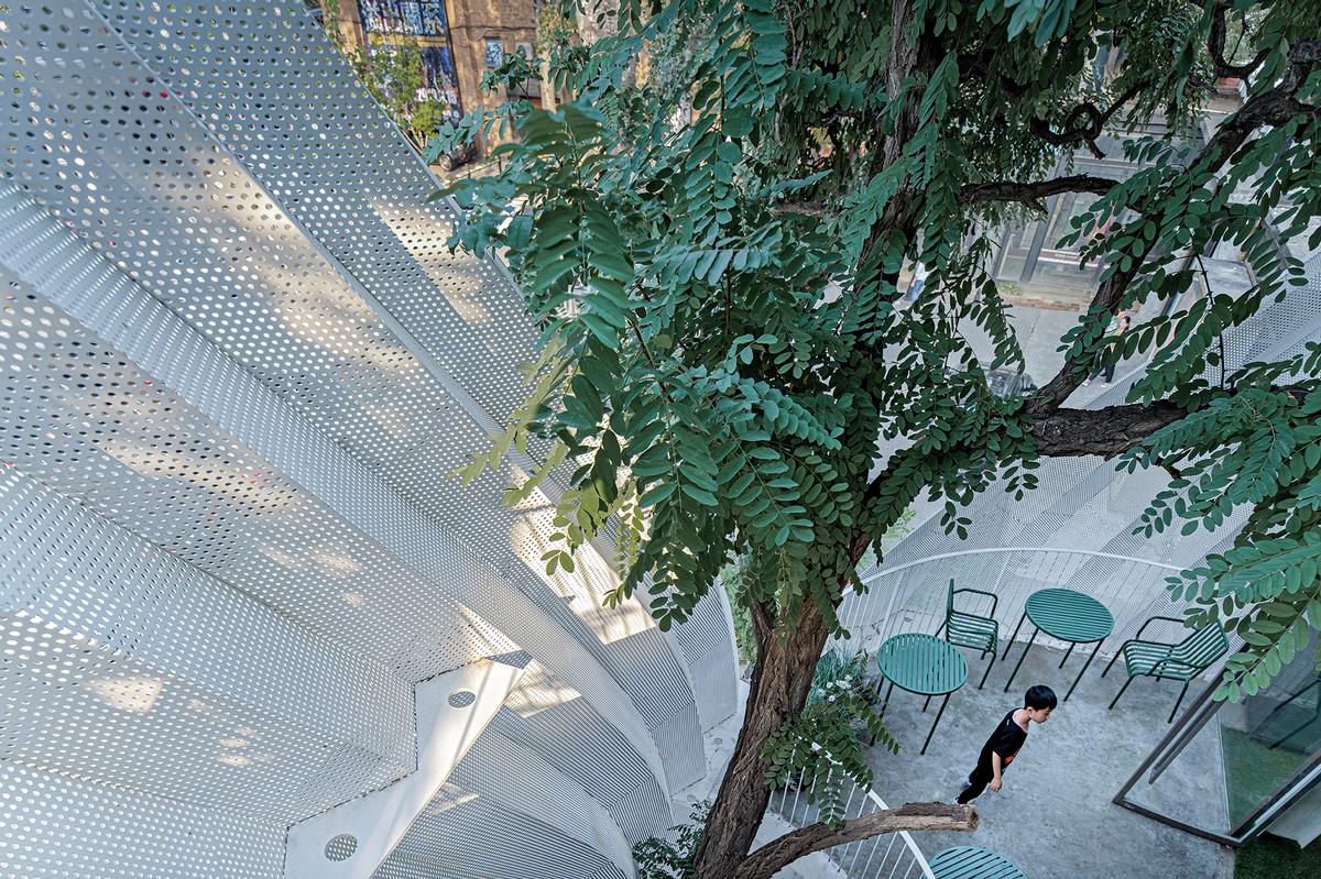 Visitors experience trees in different ways as they move around the centre / Wang Ning