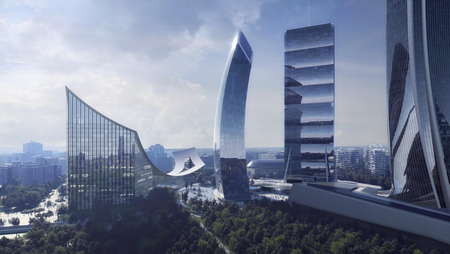 The Portico will join the Allianz Tower, the Generali Tower and the Libeskind Tower / Beauty and The Bit