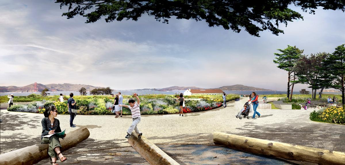 The park will give visitors views out into San Francisco Bay / James Corner Field Operations