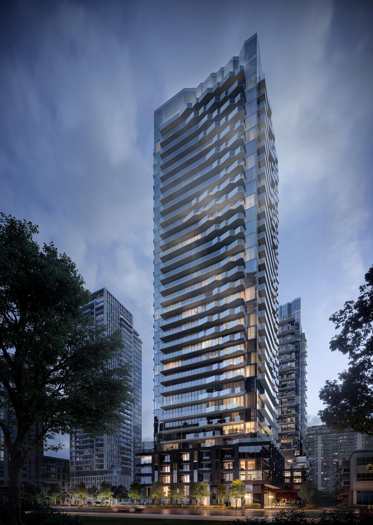 The tower houses 751 condominium suites ranging from studios to three bedrooms / Norm Li