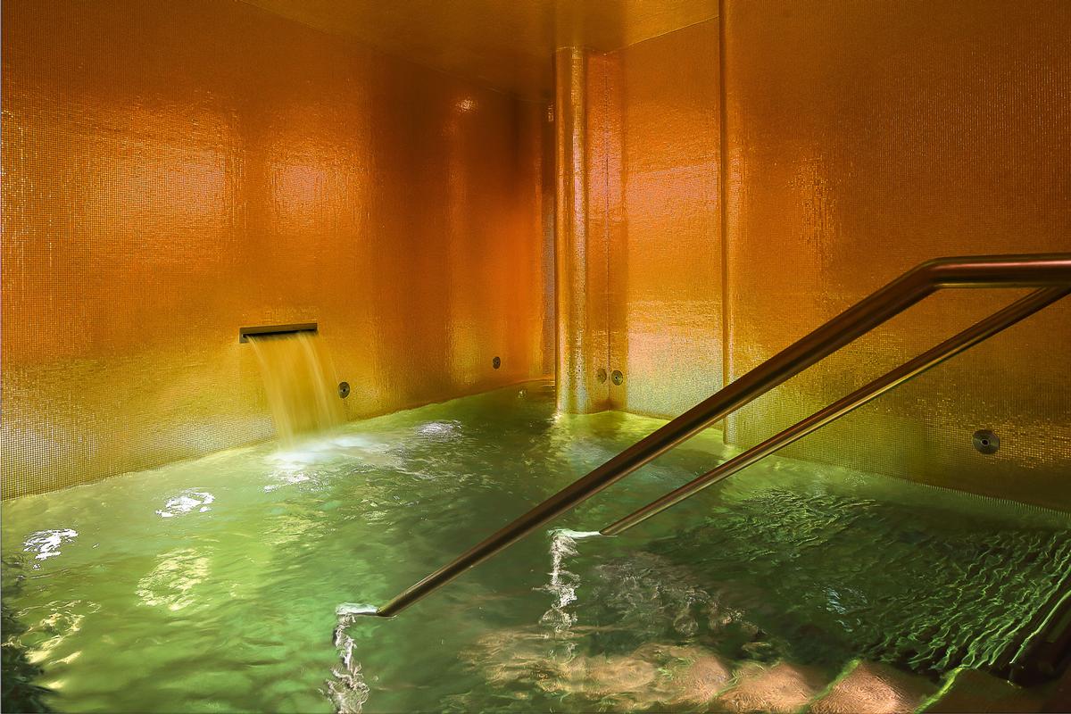 The 2,000sq m, 11-treatment-room spa spans two subterranean levels.