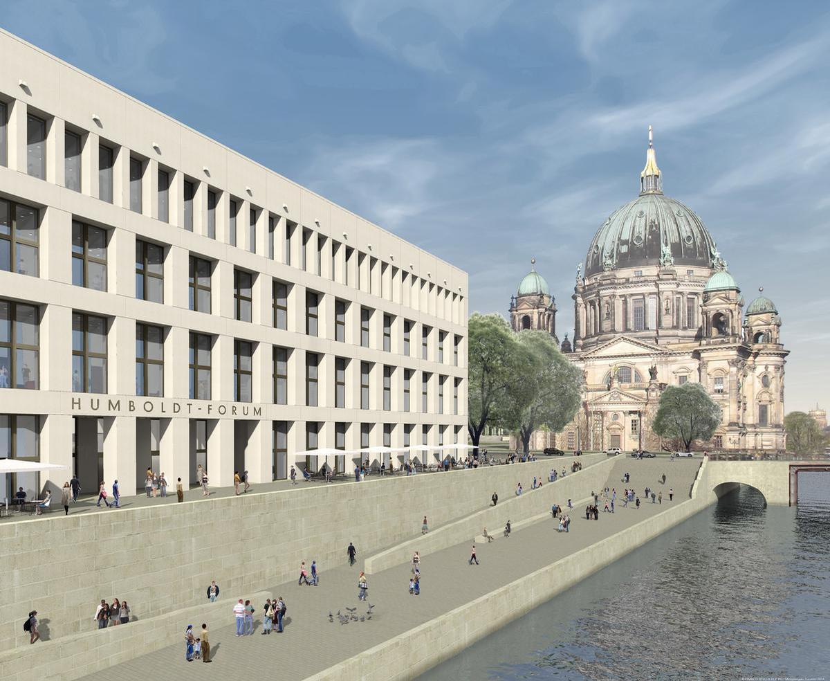 The east facade of the Humboldt Forum, due to open in September 2020 / SHF / Architect: Franco Stella with FS HUF PG