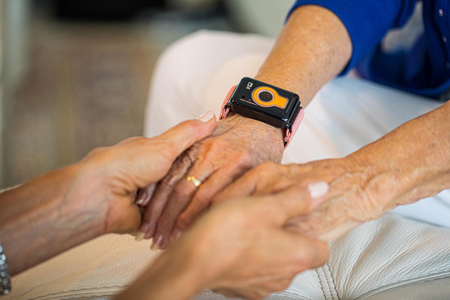 The wearable allows families of seniors to know when they are skipping meals, aren't sleeping well, are less active or if things are different than usual / CarePredict