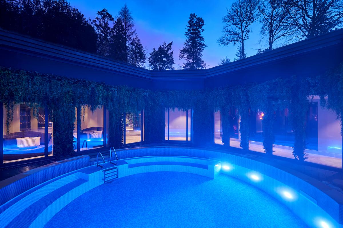 The spa has retained its original pool, which sits at the heart of the destination