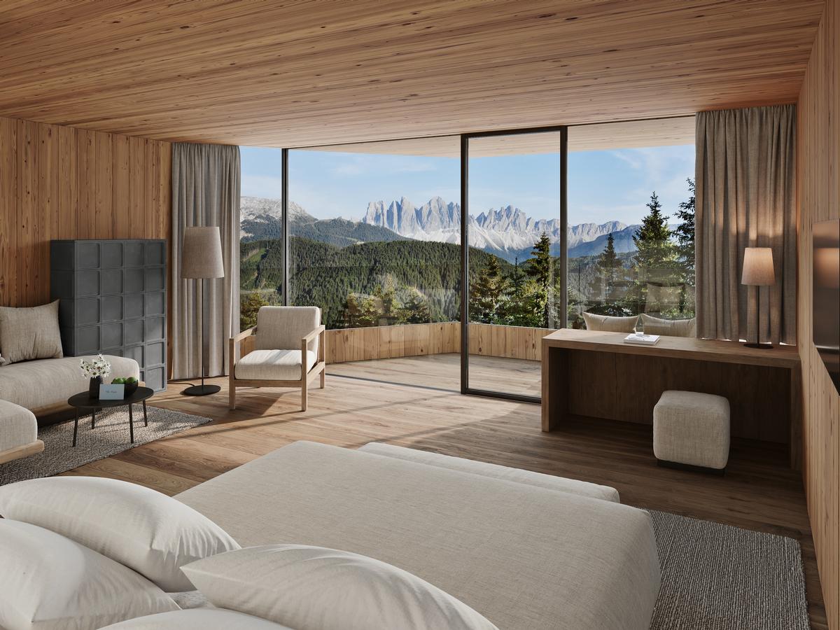 The suites will all have views of the mountain scenery / Forestis