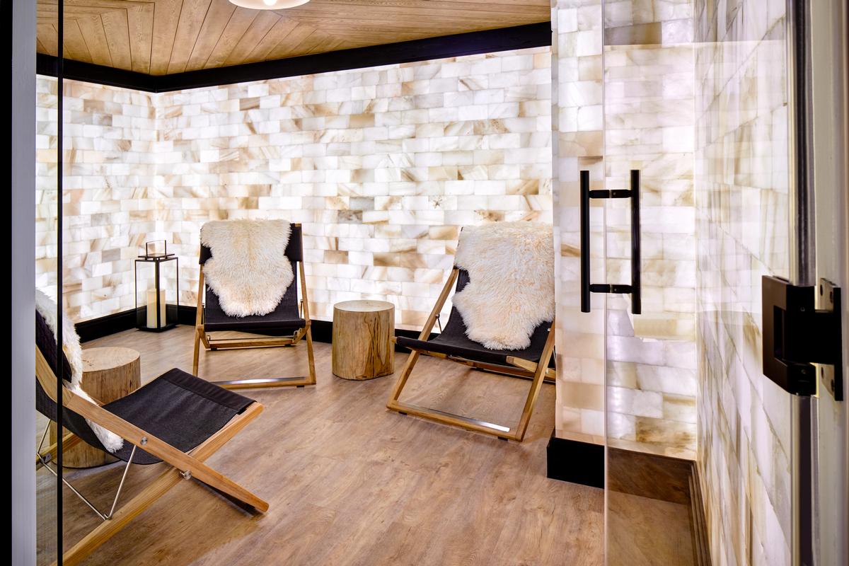 The specialist sports-recovery spa also includes a salt therapy room