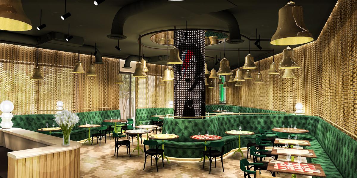 The hostel restaurant has been conceptualised as a reinvention of the British pub / nhow Hotels