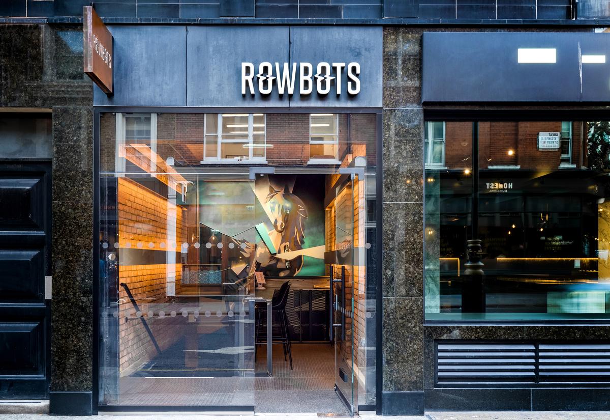 The 1675sq ft (156sq m) space is the first and flagship site for the Rowbots fitness brand / Jim Catlin Photography