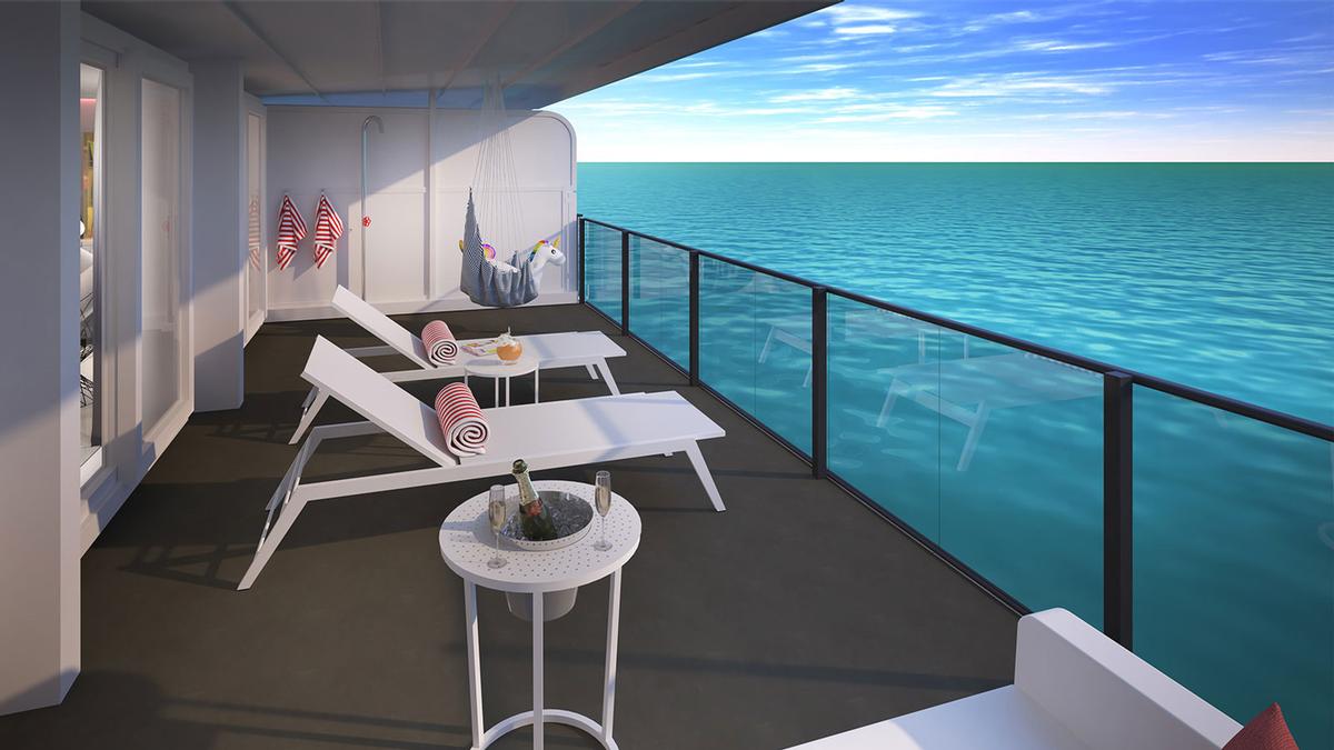 93 per cent of Virgin Voyages cabins will feature an ocean view / Virgin Voyages