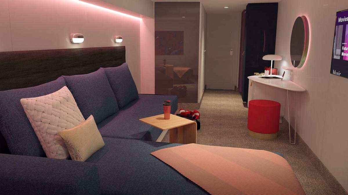 Insider cabins are for travellers who want to play all night and sleep all day / Virgin Voyages