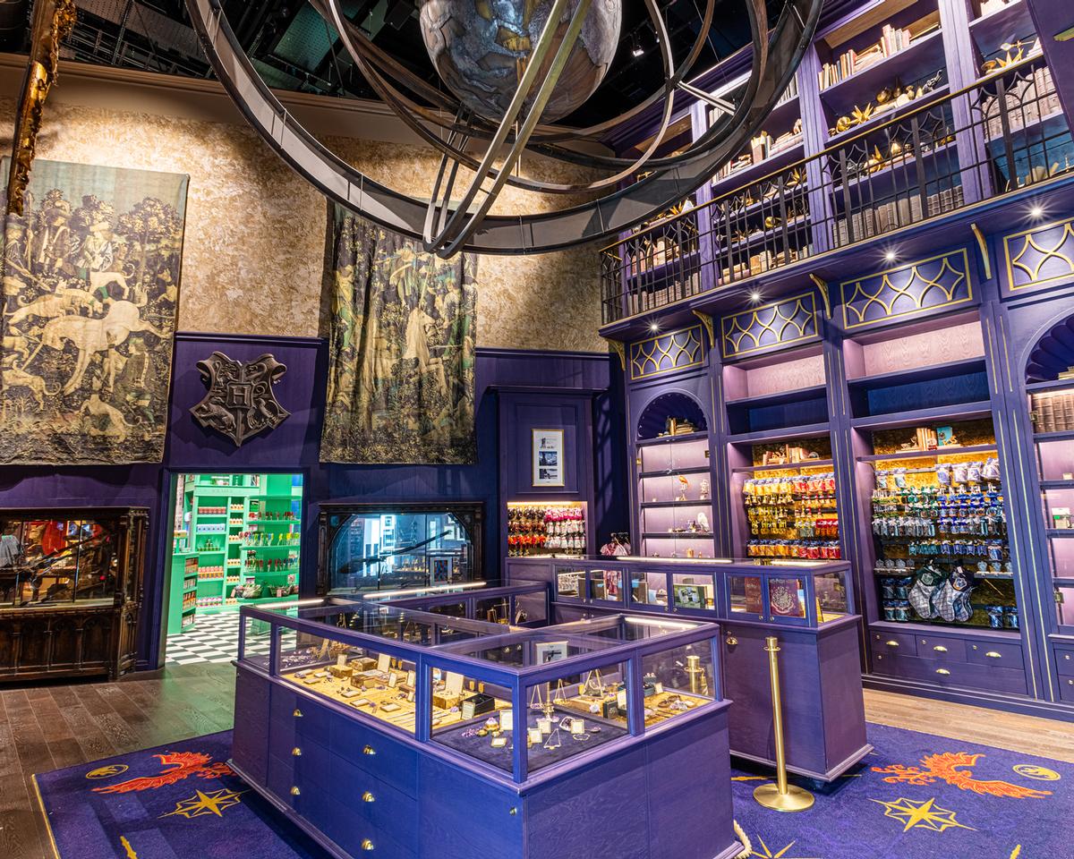 The retail experience underwent a total redesign inspired by the Diagon Alley set