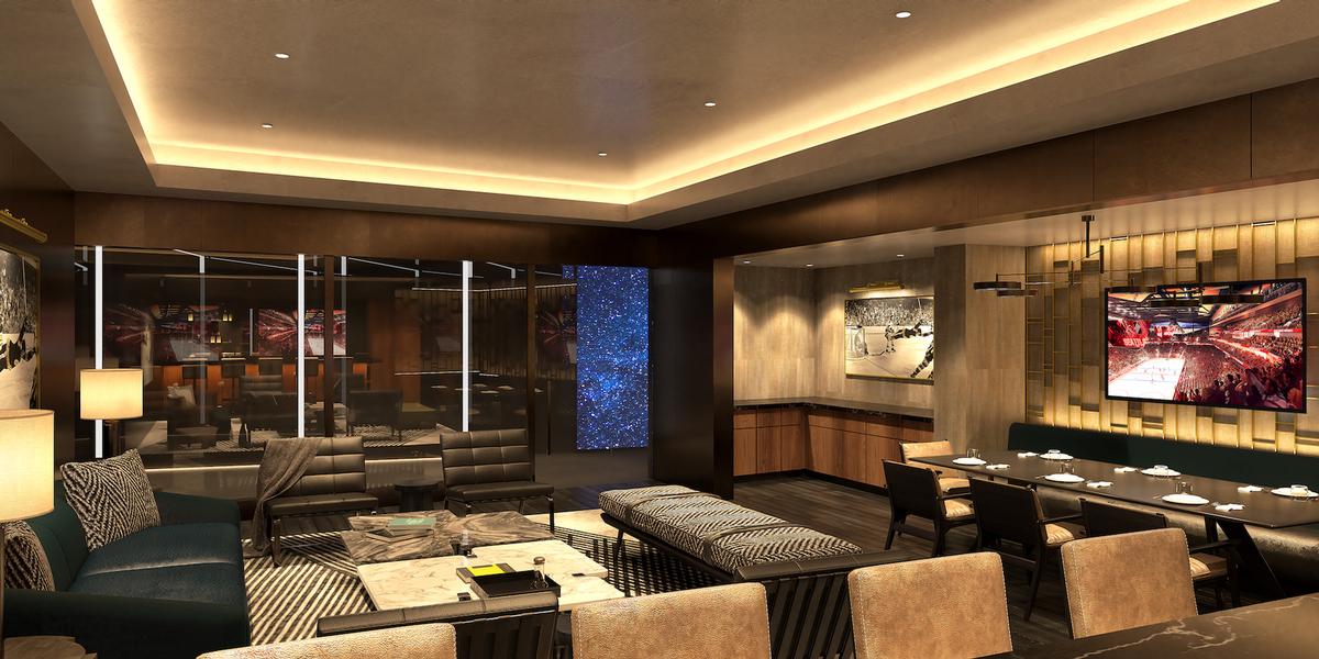 Tunnel Club suites will allow guests to watch players through a glass wall as they enter the playing area / Rockwell Group