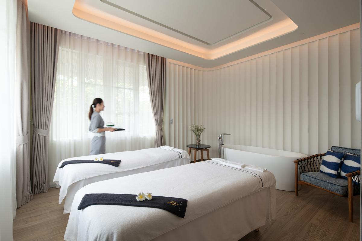 The 240sq m YHI spa has four treatment rooms, a sauna and steamroom