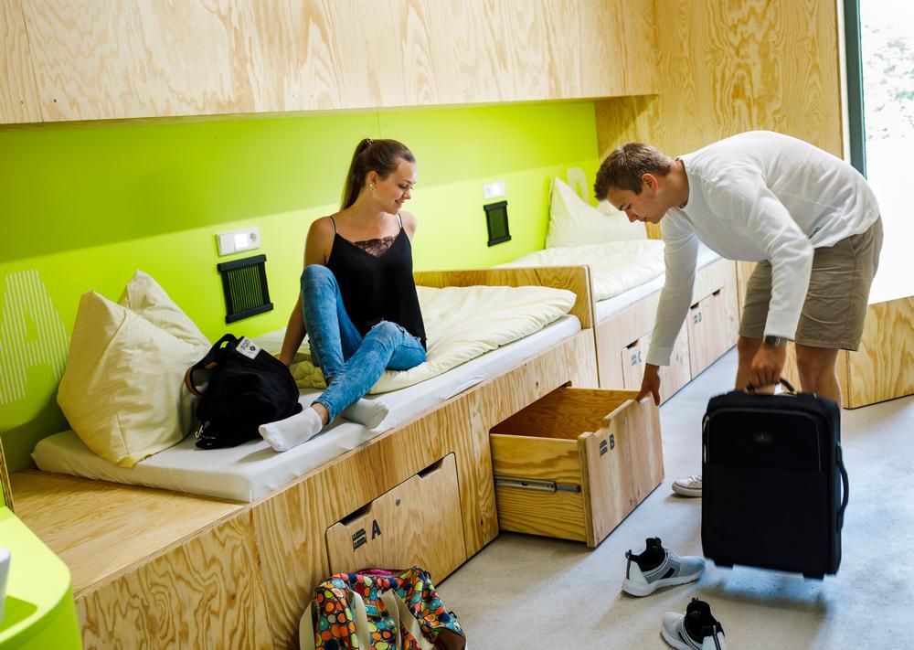 The rooms at the youth hostel in Bayreuth, Germany, are custom built for sharing / PHOTO: ROBERT PUPETER